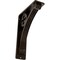 Ekena Millwork Crawley Wrought Iron Bracket, (Triple center brace), Antiqued Bronze 2"W x 5 1/2"D x 8"H BKTM02X05X08TCRABZ - alternate 1